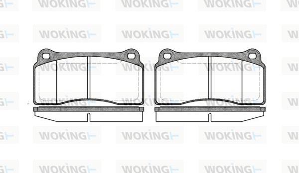 Woking P8833.00 - Тормозные колодки, дисковые, комплект autosila-amz.com