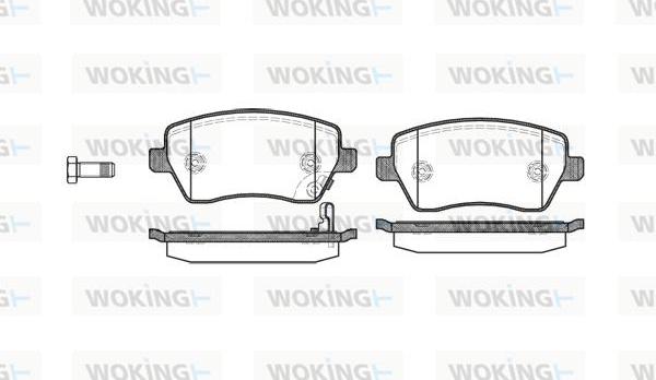 Woking P8873.11 - Тормозные колодки, дисковые, комплект autosila-amz.com