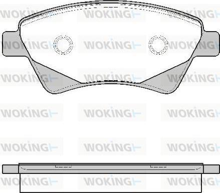 Woking P8763.20 - Тормозные колодки, дисковые, комплект autosila-amz.com