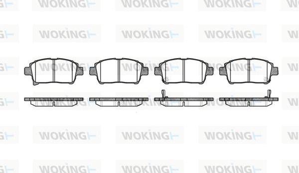 Woking P8713.02 - Тормозные колодки, дисковые, комплект autosila-amz.com