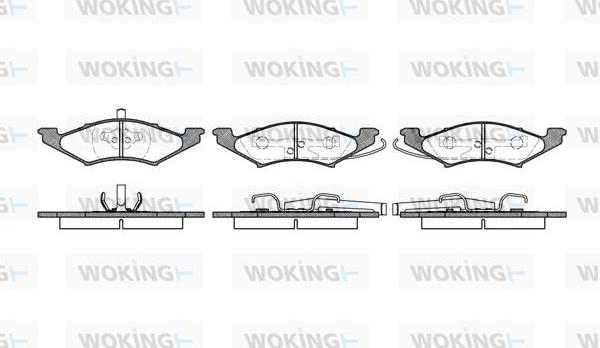 Woking P3993.10 - Тормозные колодки, дисковые, комплект autosila-amz.com