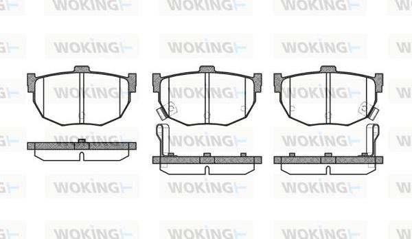 Woking P3943.32 - Тормозные колодки, дисковые, комплект autosila-amz.com