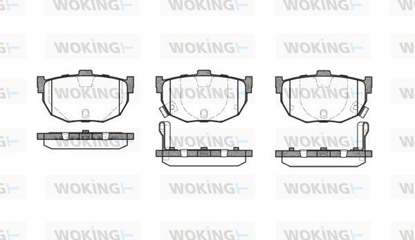 Woking P3943.22 - Тормозные колодки, дисковые, комплект autosila-amz.com