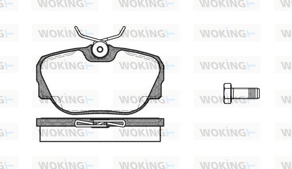 Woking P3963.00 - Тормозные колодки, дисковые, комплект autosila-amz.com