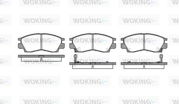 Woking P3903.02 - Тормозные колодки, дисковые, комплект autosila-amz.com