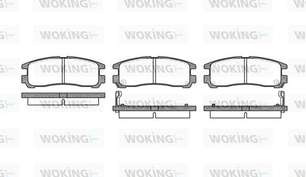 Woking P3913.02 - Тормозные колодки, дисковые, комплект autosila-amz.com