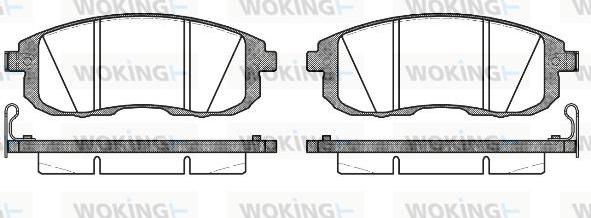 Woking P3933.14 - Тормозные колодки, дисковые, комплект autosila-amz.com