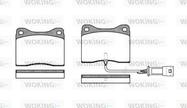 Woking P3493.02 - Тормозные колодки, дисковые, комплект autosila-amz.com