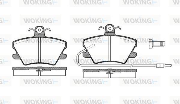 Woking P3413.02 - Тормозные колодки, дисковые, комплект autosila-amz.com