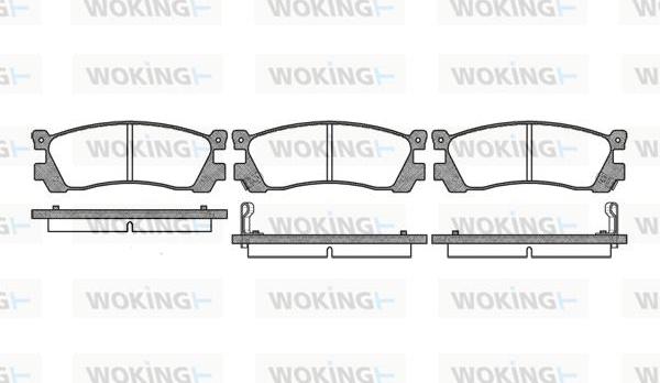 Woking P3483.02 - Тормозные колодки, дисковые, комплект autosila-amz.com