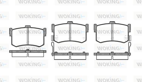 Woking P3423.02 - Тормозные колодки, дисковые, комплект autosila-amz.com