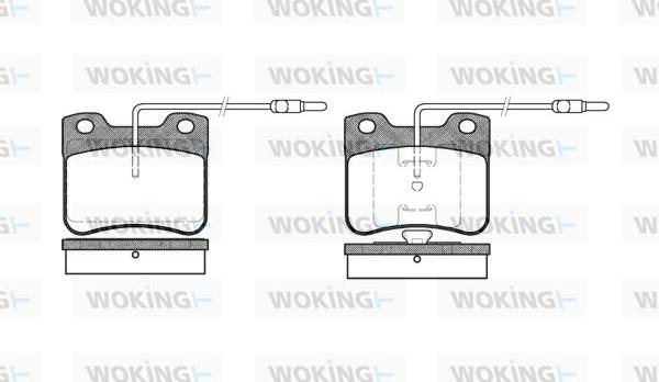 Woking P3473.04 - Тормозные колодки, дисковые, комплект autosila-amz.com