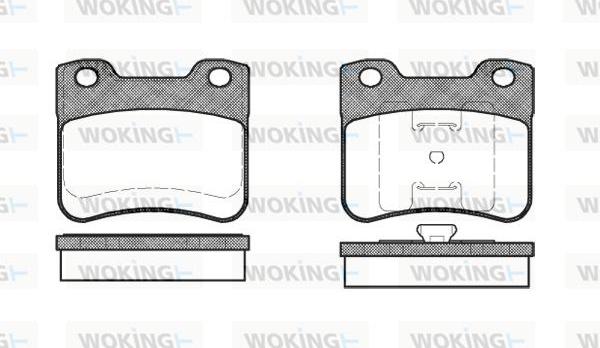 Woking P3473.10 - Тормозные колодки, дисковые, комплект autosila-amz.com