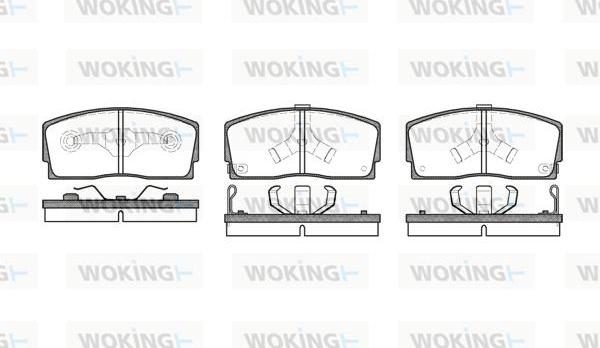 Woking P3543.02 - Тормозные колодки, дисковые, комплект autosila-amz.com