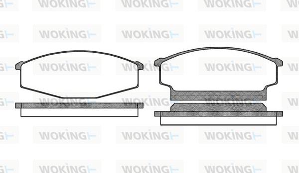 Woking P3563.00 - Тормозные колодки, дисковые, комплект autosila-amz.com