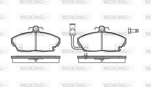 Woking P3503.01 - Тормозные колодки, дисковые, комплект autosila-amz.com