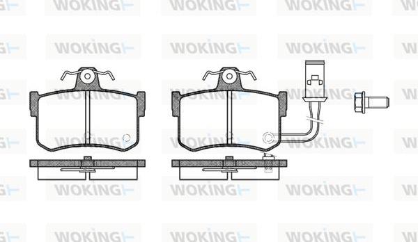 Woking P3513.01 - Тормозные колодки, дисковые, комплект autosila-amz.com