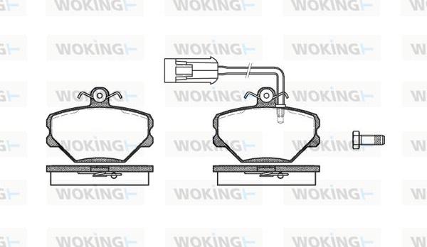 Woking P3643.42 - Тормозные колодки, дисковые, комплект autosila-amz.com