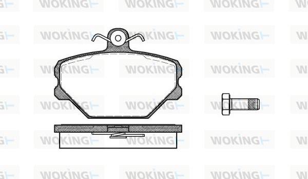 Woking P3643.00 - Тормозные колодки, дисковые, комплект autosila-amz.com