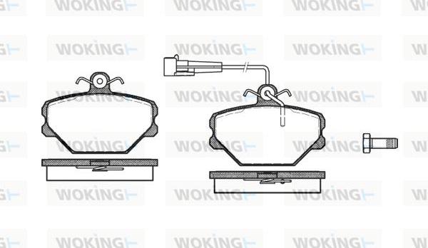 Woking P3643.02 - Тормозные колодки, дисковые, комплект autosila-amz.com