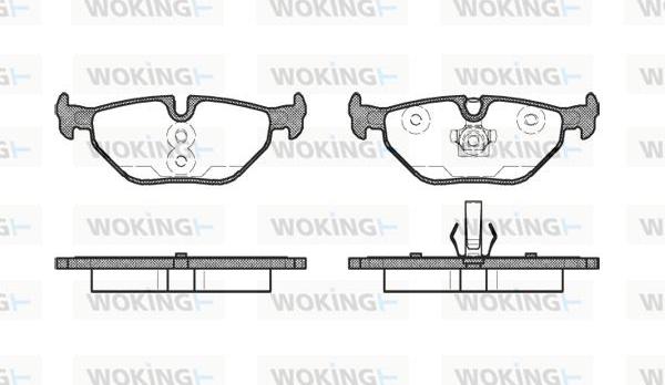 Woking P3653.41 - Тормозные колодки, дисковые, комплект autosila-amz.com