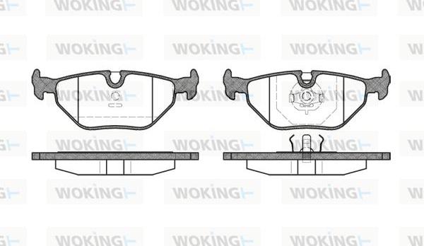 Woking P3653.00 - Тормозные колодки, дисковые, комплект autosila-amz.com