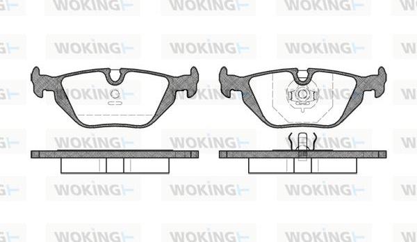 Woking P3653.30 - Тормозные колодки, дисковые, комплект autosila-amz.com