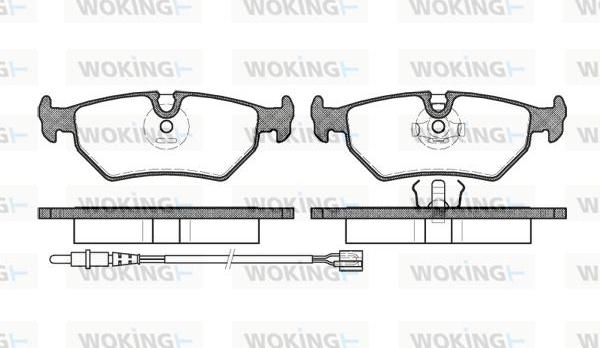 Woking P3653.32 - Тормозные колодки, дисковые, комплект autosila-amz.com