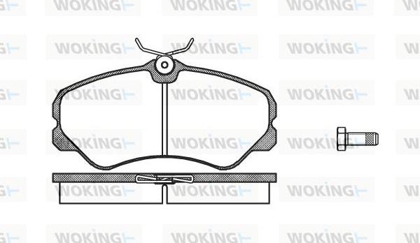 Woking P3613.00 - Тормозные колодки, дисковые, комплект autosila-amz.com