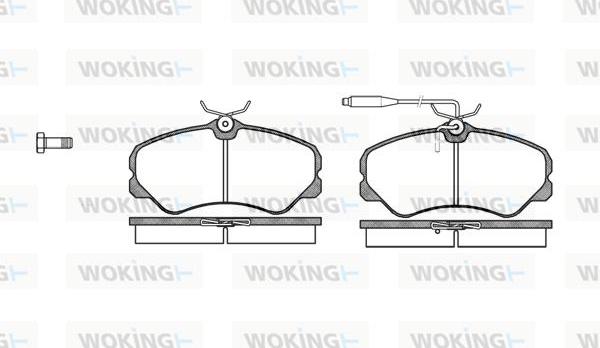 Woking P3613.02 - Тормозные колодки, дисковые, комплект autosila-amz.com
