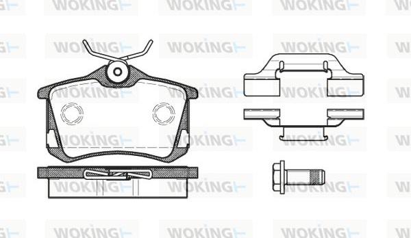 Woking P3633.50 - Тормозные колодки, дисковые, комплект autosila-amz.com