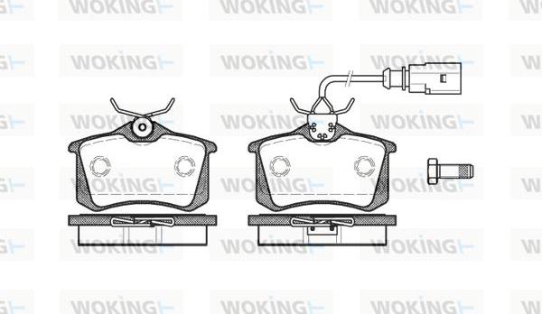 Woking P3633.51 - Тормозные колодки, дисковые, комплект autosila-amz.com