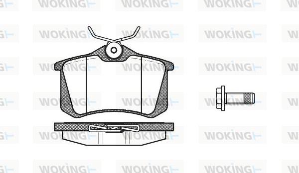 Woking P3633.05 - Тормозные колодки, дисковые, комплект autosila-amz.com