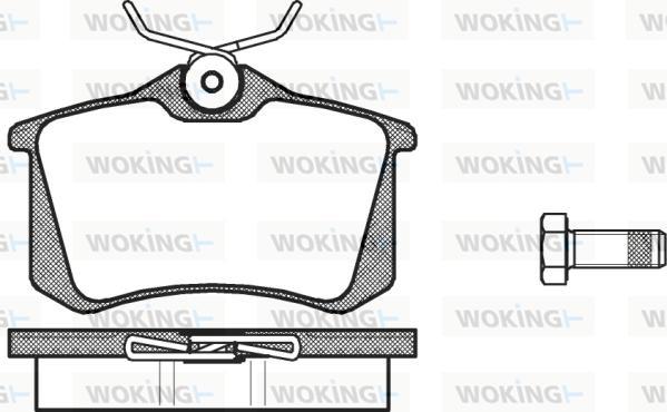 Woking P3633.00 - Тормозные колодки, дисковые, комплект autosila-amz.com