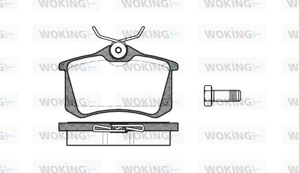 Woking P3633.01 - Тормозные колодки, дисковые, комплект autosila-amz.com