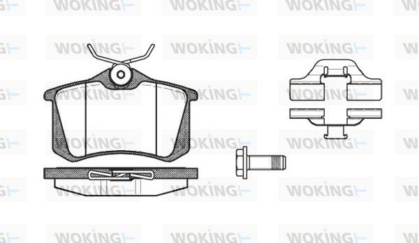 Woking P3633.03 - Тормозные колодки, дисковые, комплект autosila-amz.com