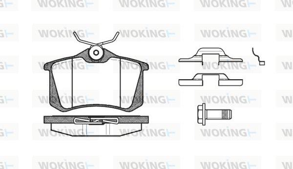 Woking P3633.16 - Тормозные колодки, дисковые, комплект autosila-amz.com