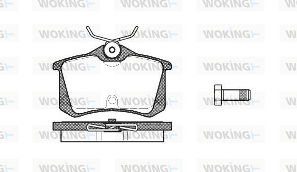 Woking P3633.20 - Тормозные колодки, дисковые, комплект autosila-amz.com