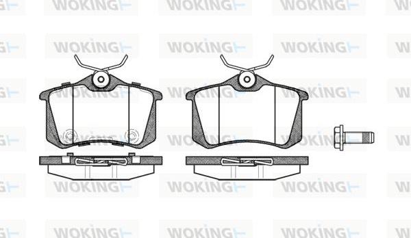 Woking P3633.74 - Тормозные колодки, дисковые, комплект autosila-amz.com