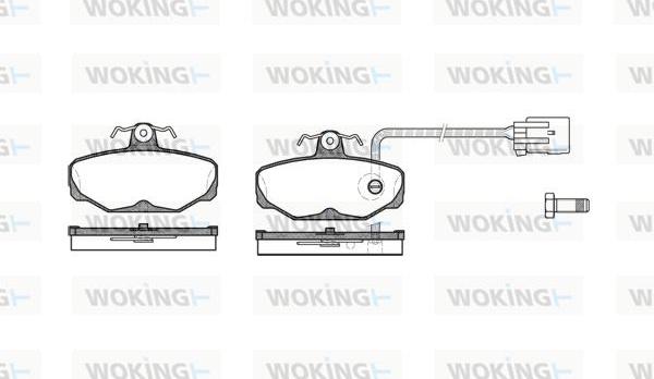 Woking P3053.12 - Тормозные колодки, дисковые, комплект autosila-amz.com