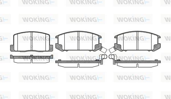 Woking P3013.12 - Тормозные колодки, дисковые, комплект autosila-amz.com