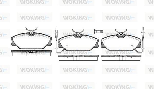 Woking P3083.02 - Тормозные колодки, дисковые, комплект autosila-amz.com