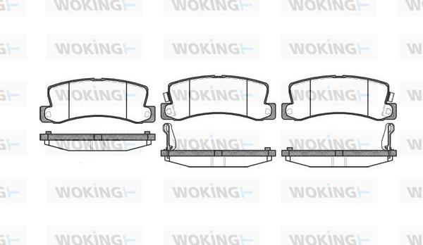 Woking P3143.22 - Тормозные колодки, дисковые, комплект autosila-amz.com