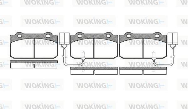 Woking P3103.02 - Тормозные колодки, дисковые, комплект autosila-amz.com