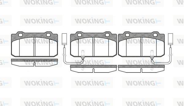 Woking P3103.12 - Тормозные колодки, дисковые, комплект autosila-amz.com