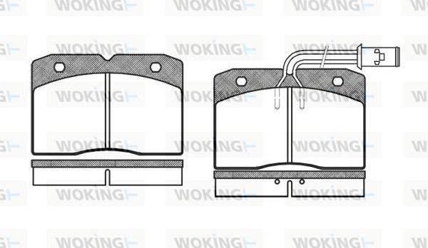 Woking P3113.12 - Тормозные колодки, дисковые, комплект autosila-amz.com