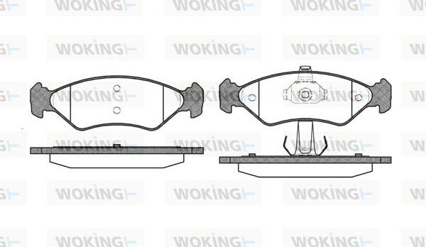 Woking P3853.30 - Тормозные колодки, дисковые, комплект autosila-amz.com