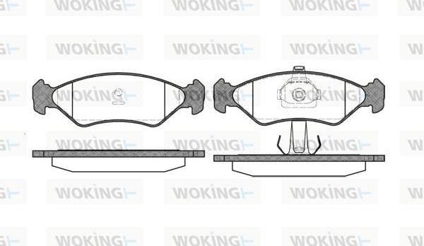 Woking P3853.20 - Тормозные колодки, дисковые, комплект autosila-amz.com