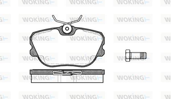 Woking P3803.10 - Тормозные колодки, дисковые, комплект autosila-amz.com