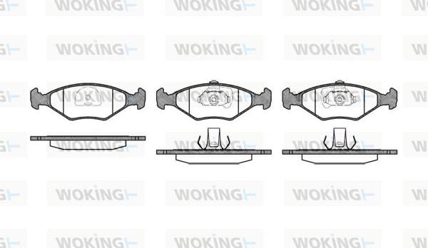 Woking P3813.40 - Тормозные колодки, дисковые, комплект autosila-amz.com